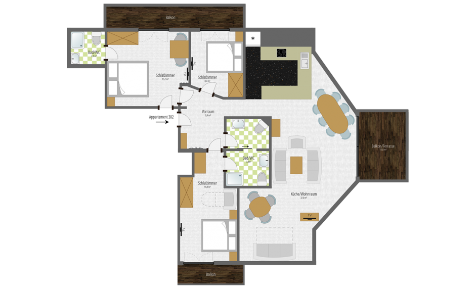 Penthouse Panorama Suite layout