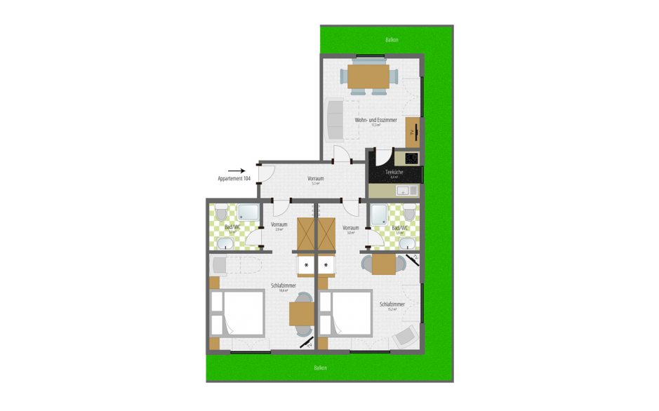 Superior Apartment A layout